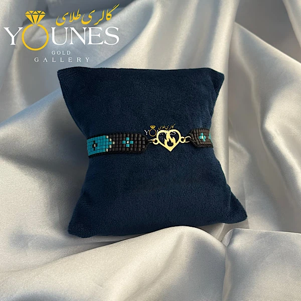 دستبند بند میوکی طرح آتش طلا